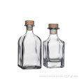 Square Empty Glass Liquor Bottle